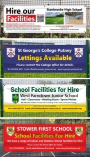 School Facilities To Let / For Hire Banners